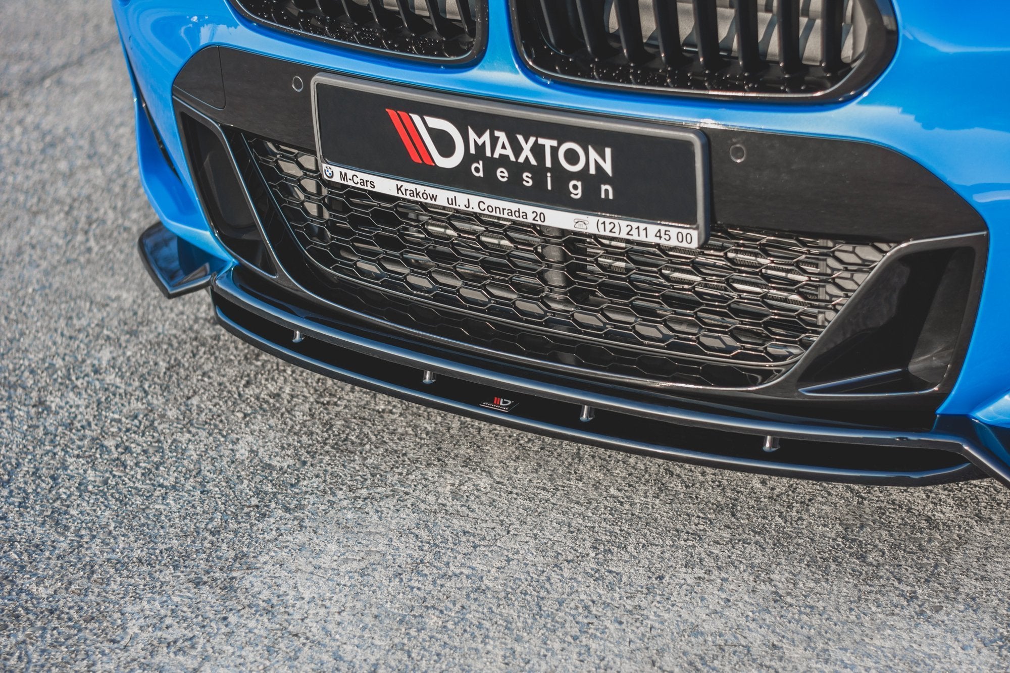 Maxton Design Street+ Spoilerlippe Front Ansatz passend für BMW X2 F39 M-Paket schwarz Hochglanz