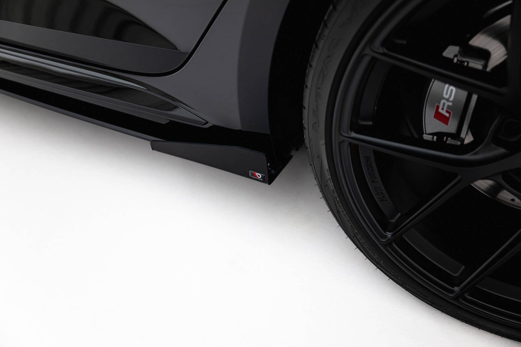 Maxton Design Street Pro Street+ Seitenschweller Leisten + Flaps passend für Audi RS5 Sportback F5 schwarz Hochglanz