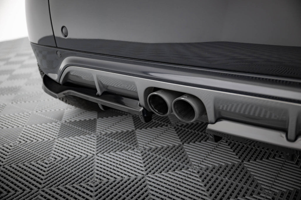 Maxton Design Street+ Mittlerer Diffusor RACE passend für Brabus Smart Fortwo C451 Facelift schwarz Hochglanz