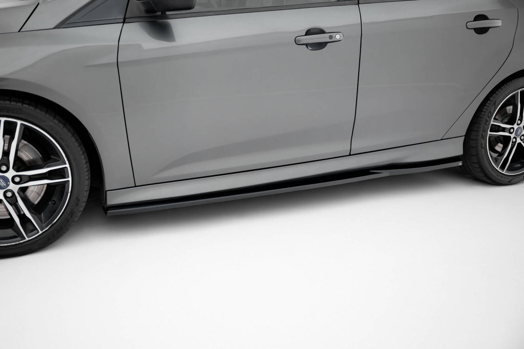 Maxton Design Street+ Seitenschweller Leisten passend für V.3 passend für Ford Focus ST Mk3 schwarz Hochglanz