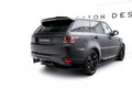 Maxton Design Street+ Mittlerer Diffusor RACE passend für Land Rover Range Rover Sport Mk2 schwarz Hochglanz