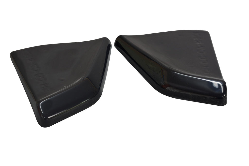 Maxton Design Heck Ansatz Flaps Diffusor passend für Chevrolet Corvette Stingray C7 schwarz Hochglanz