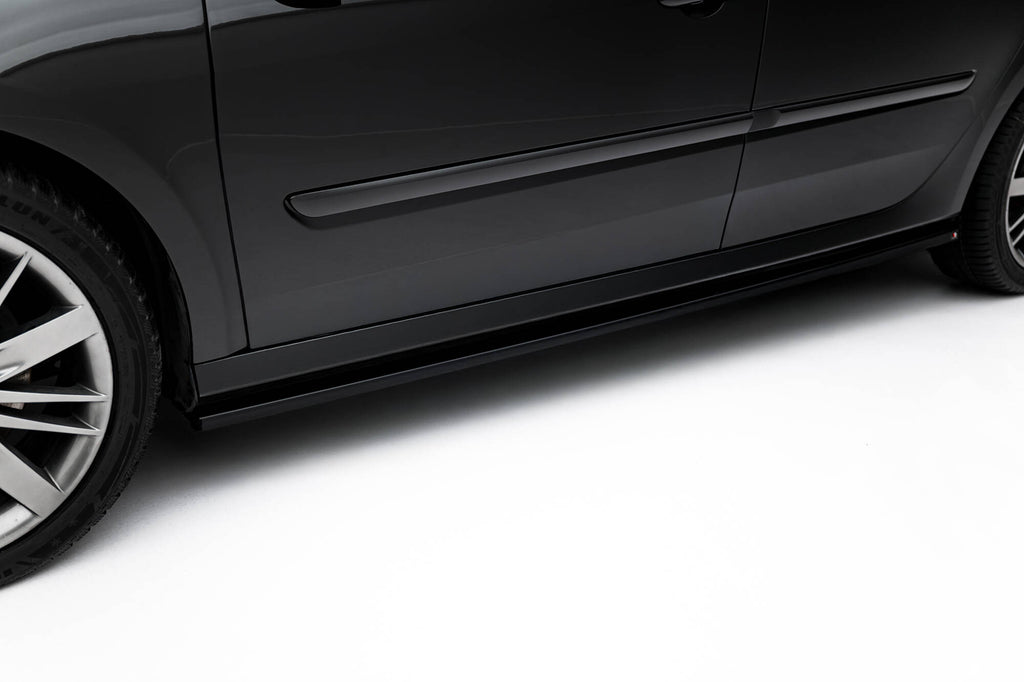 Maxton Design Street+ Seitenschweller Leisten passend für Renault Laguna Hatchback GT Mk3 schwarz Hochglanz