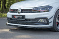 Maxton Design Street+ Spoilerlippe Front Ansatz V.1 passend für VW Polo GTI / R-line Mk6 schwarz Hochglanz