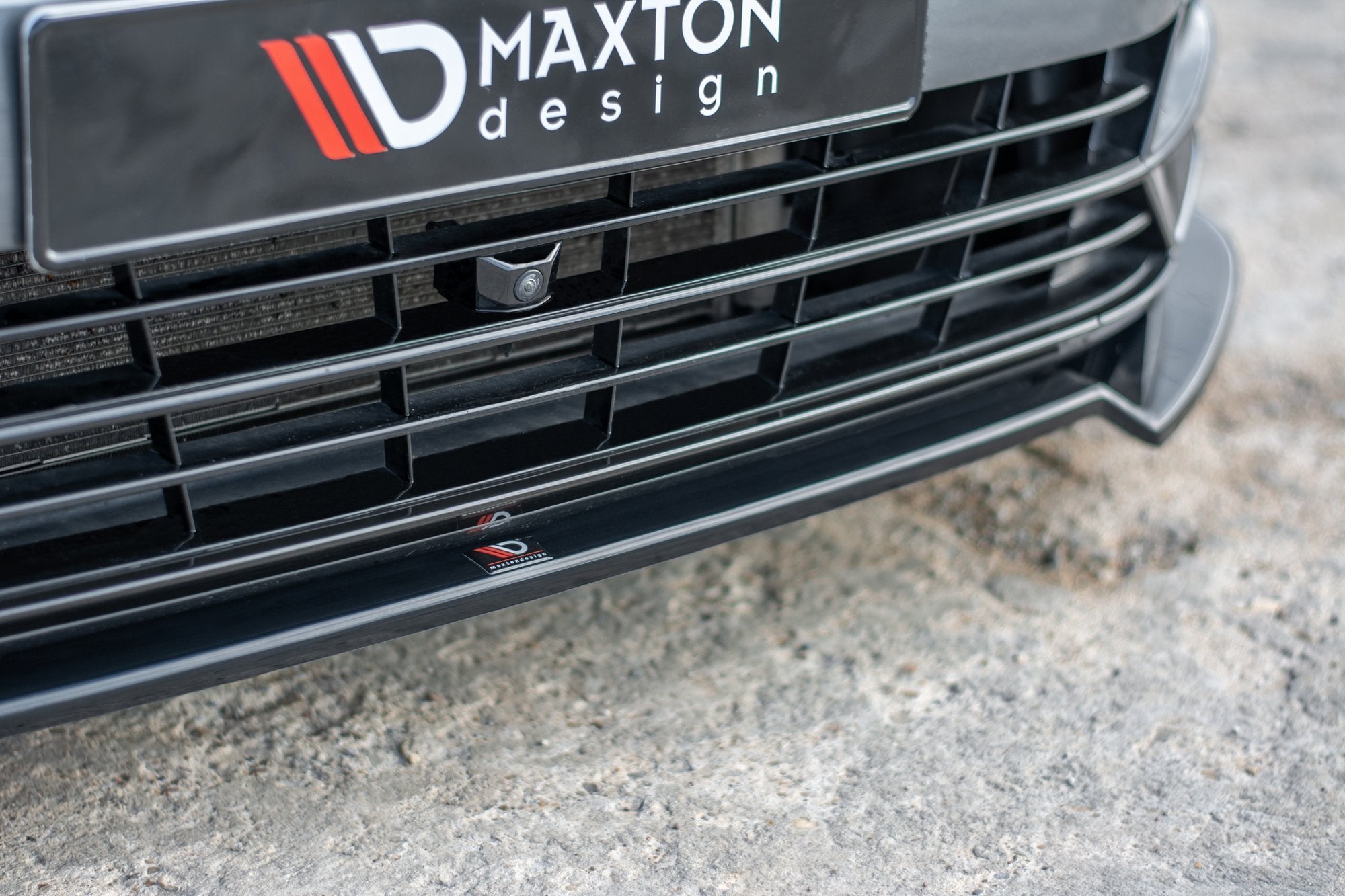 Maxton Design Street+ Spoilerlippe Front Ansatz V.2 passend für VW Passat R-Line B8 schwarz Hochglanz