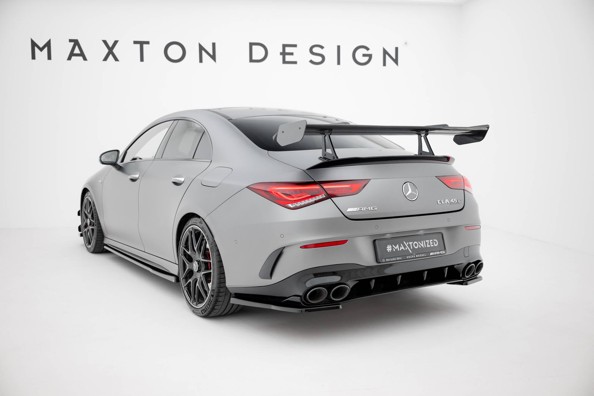 Maxton Design Carbon Spoiler With Upper Swan Mounting Mercedes-Benz CLA Coupe C118 / C118 Facelift für Mercedes-Benz CLA C118