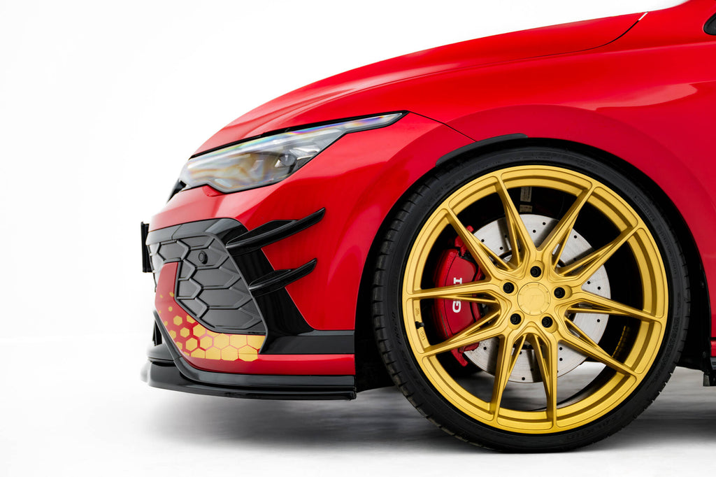 Maxton Design Stoßstangen Flaps Wings vorne Canards passend für VW Golf GTI Clubsport Mk8 Facelift