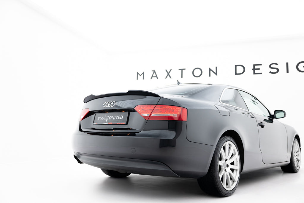 Maxton Design Spoiler CAP passend für Audi S5 Coupe / A5 S-Line Coupe 8T / 8T Facelift schwarz Hochglanz