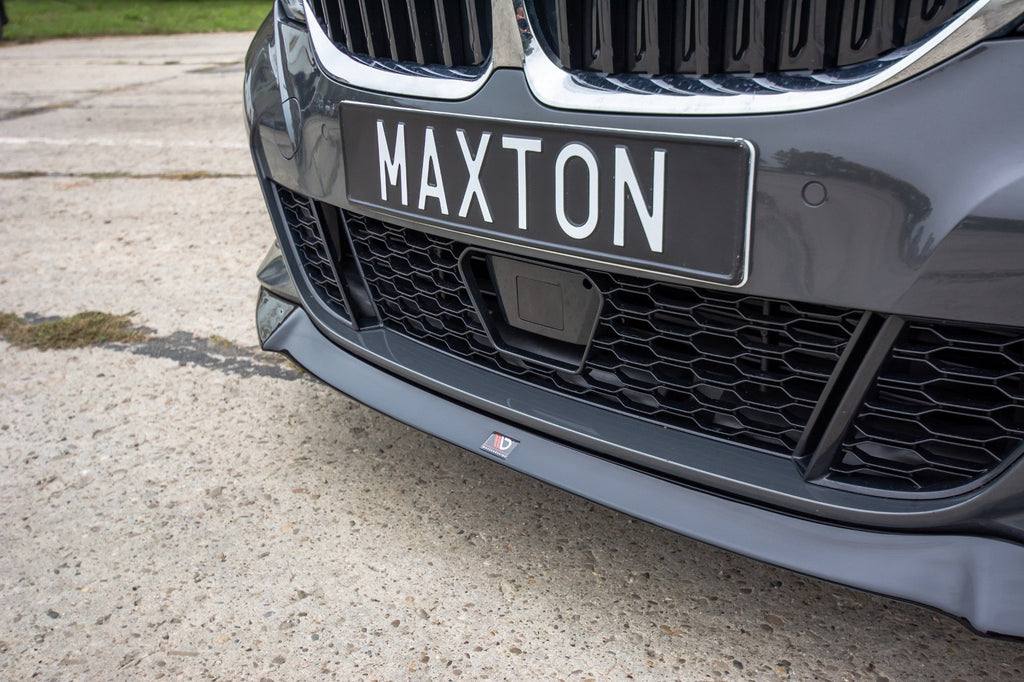 Maxton Design Street+ Spoilerlippe Front Ansatz V.1 passend für BMW 3er M-Paket G20 schwarz Hochglanz