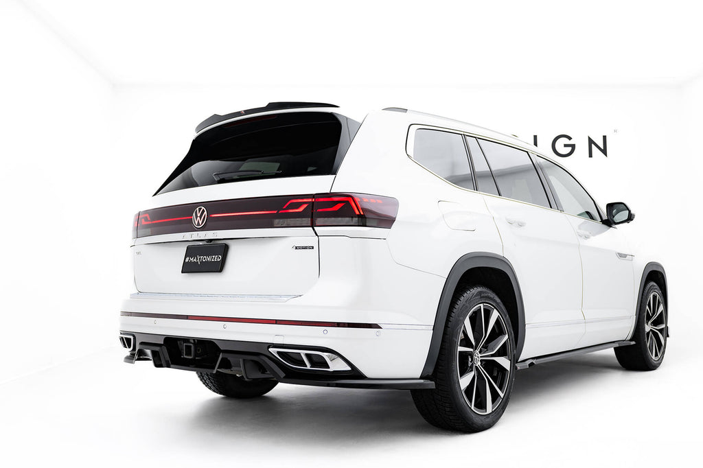 Maxton Design Spoiler CAP passend für VW Atlas R-Line Mk1 Facelift 2 schwarz Hochglanz
