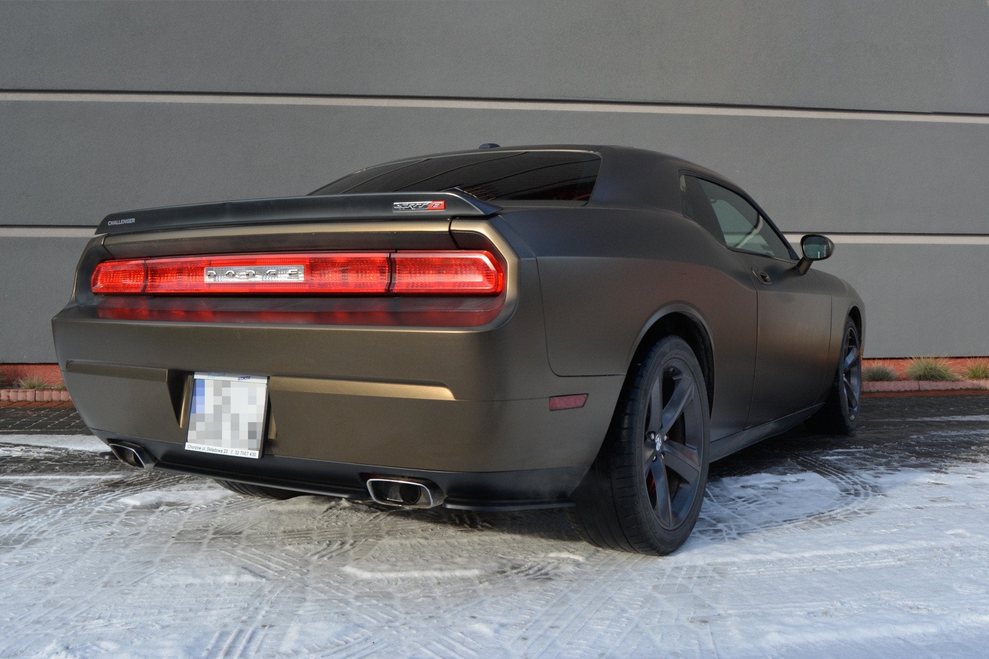 Maxton Design Heckansatz DODGE CHALLENGER MK3. PHASE-I SRT8 COUPE schwarz Hochglanz für Dodge Challenger Mk3