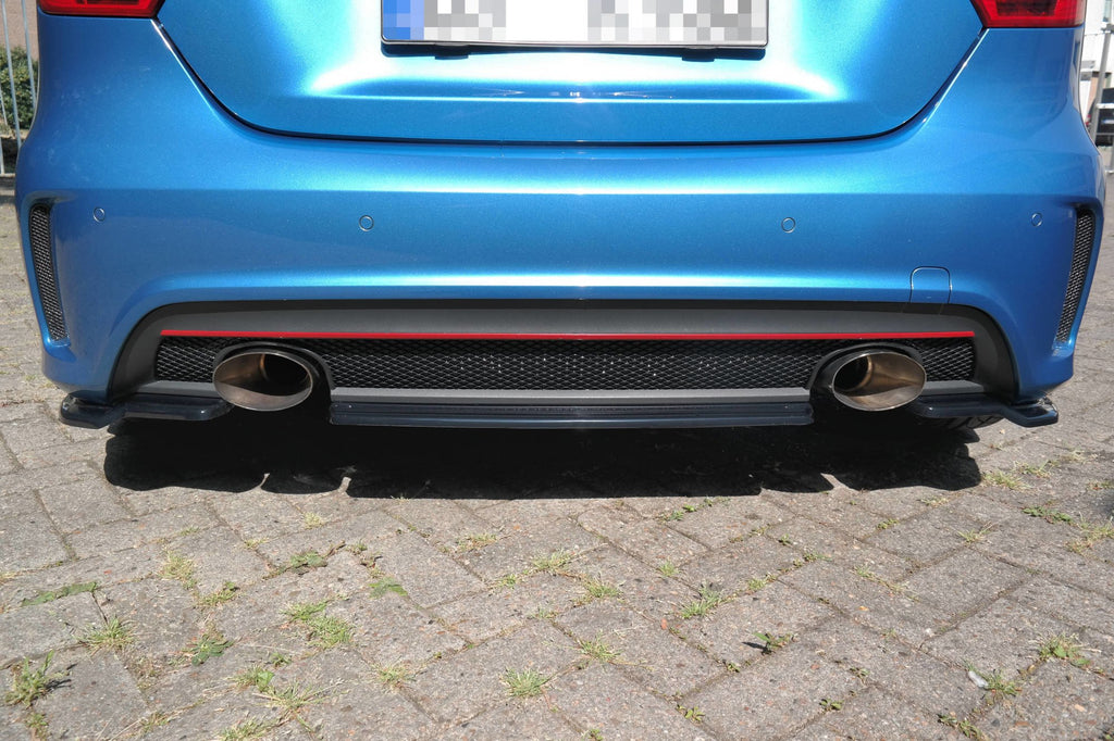 Maxton Design Heckansatz Mercedes W176 AMG-LINE vor Facelift schwarz Hochglanz für Mercedes-Benz A Klasse W176
