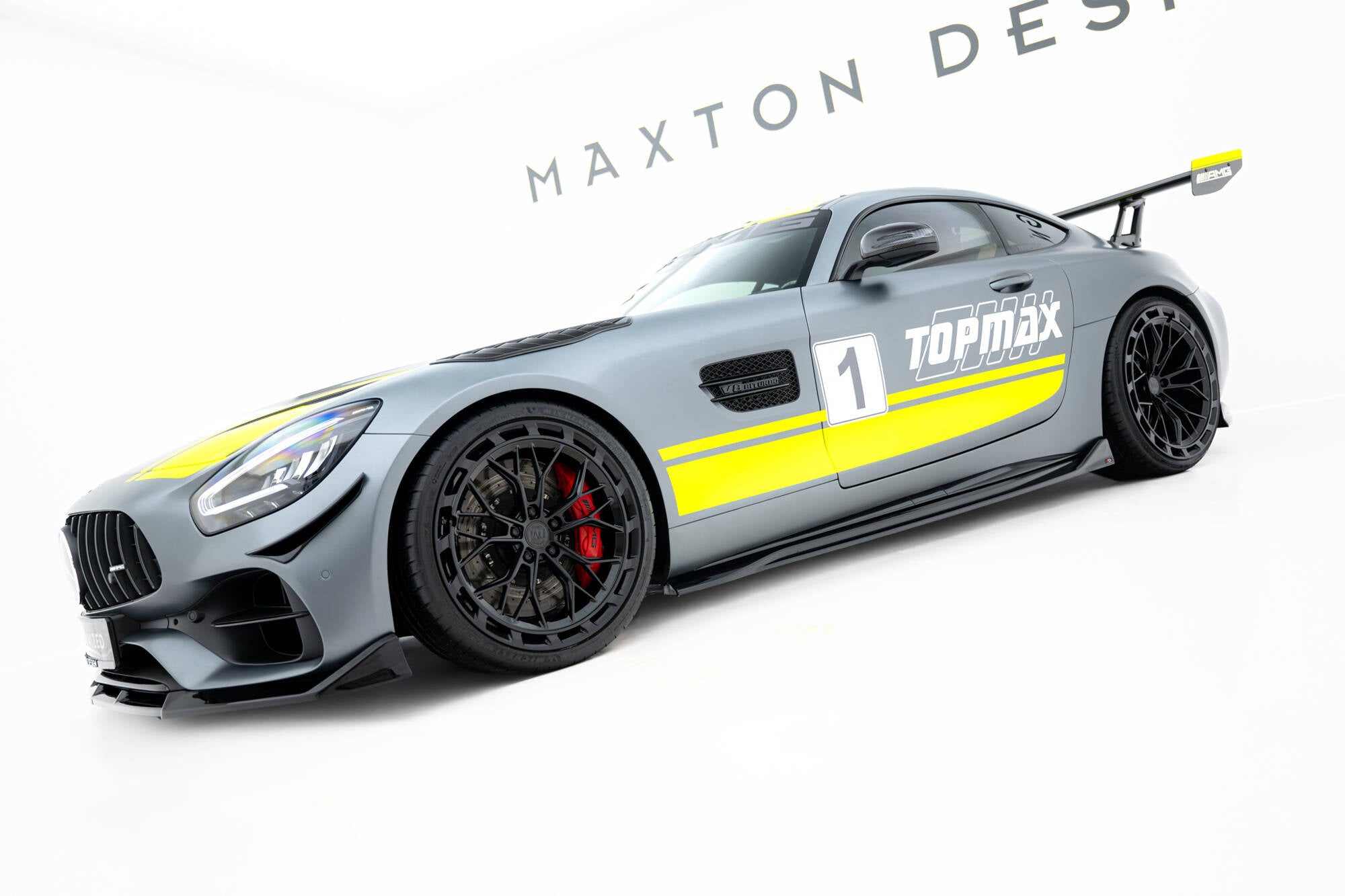 Maxton Design Street+ Seitenschweller Leisten passend für Mercedes-AMG GT C C190 Facelift schwarz Hochglanz