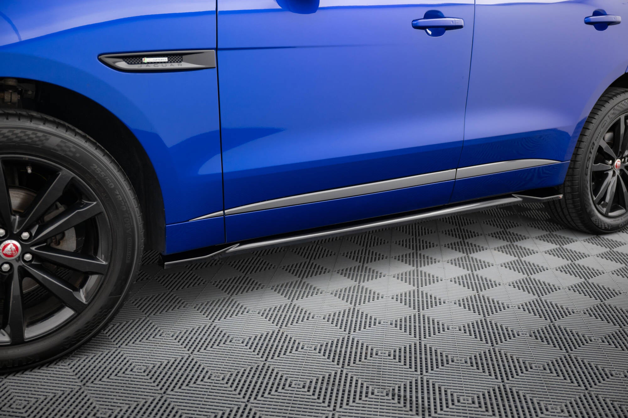 Maxton Design Street+ Seitenschweller Leisten passend für Jaguar F-Pace R-Sport X761 Facelift schwarz Hochglanz