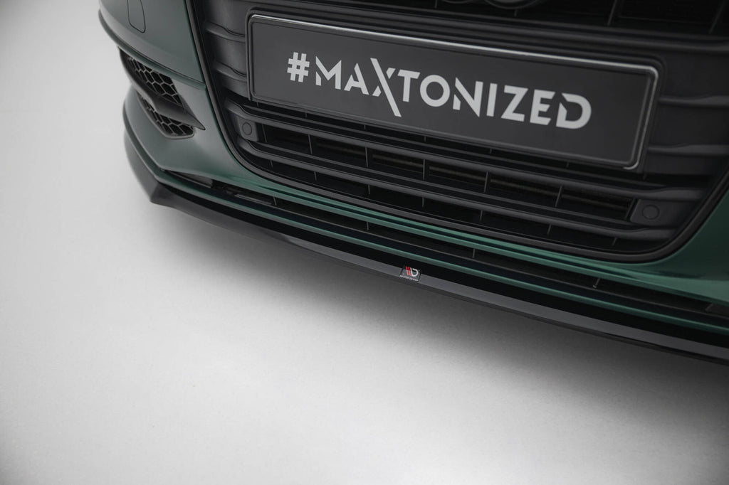 Maxton Design Street+ Spoilerlippe Front Ansatz V.2 passend für Audi S6 / A6 S-Line C7 schwarz Hochglanz