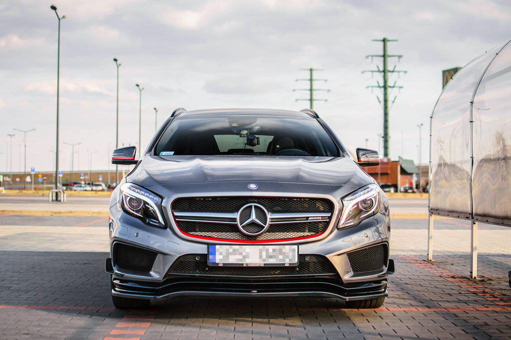 Maxton Design Front Ansatz für Mercedes GLA 45 AMG SUV (X156) vor Facelift Carbon Look