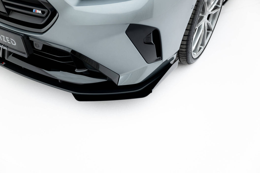 Maxton Design Street Pro Street+ Spoilerlippe Front Ansatz + Flaps passend für BMW 2 M-Paket / M235i Gran Coupe F74 schwarz Hochglanz