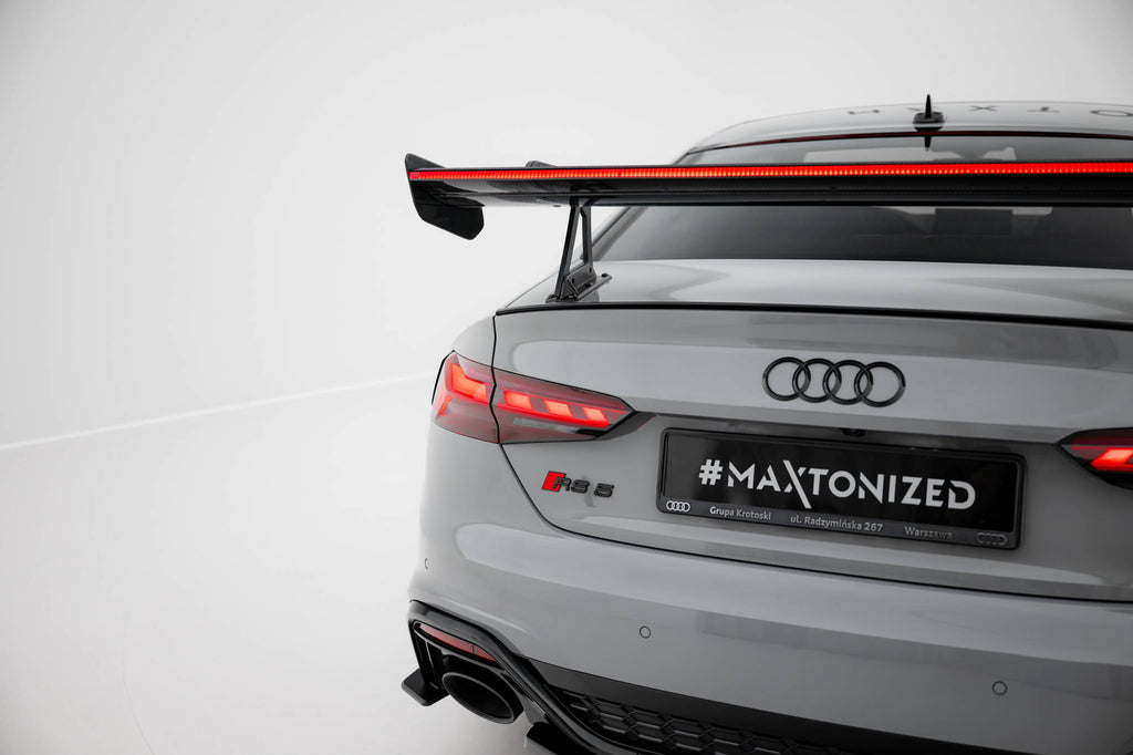 Maxton Design Carbon Spoiler With Upper Swan Mounting + LED Audi A5 / A5 S-Line / S5 / RS5 Coupe F5 / F5 Facelift für Audi A5 / S5 / RS5