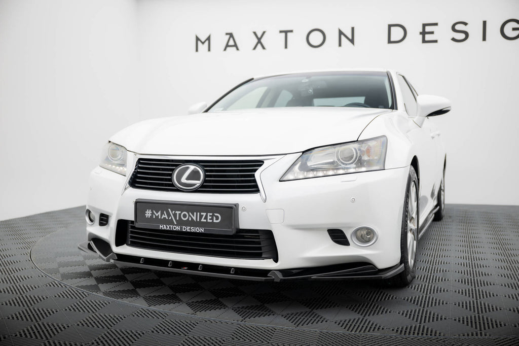 Maxton Design Street+ Spoilerlippe Front Ansatz passend für V.2 Lexus GS Mk4 (L10) schwarz Hochglanz