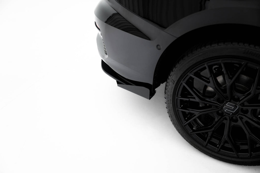 Maxton Design Hintere Seiten Flaps passend für Audi A3 Limousine 8Y schwarz Hochglanz