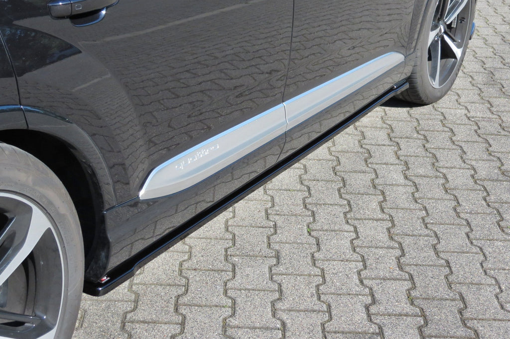 Maxton Design Street+ Seitenschweller Leisten passend für Audi SQ7 / Q7 S-Line Mk.2 schwarz Hochglanz