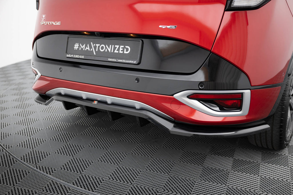 Maxton Design Street+ Mittlerer Diffusor RACE passend für Kia Sportage GT-Line Mk5 schwarz Hochglanz