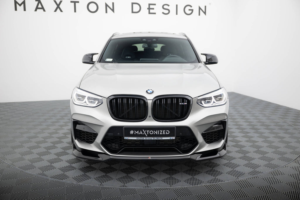 Maxton Design Street+ Spoilerlippe Front Ansatz passend für V.2 BMW X4 M F98 schwarz Hochglanz
