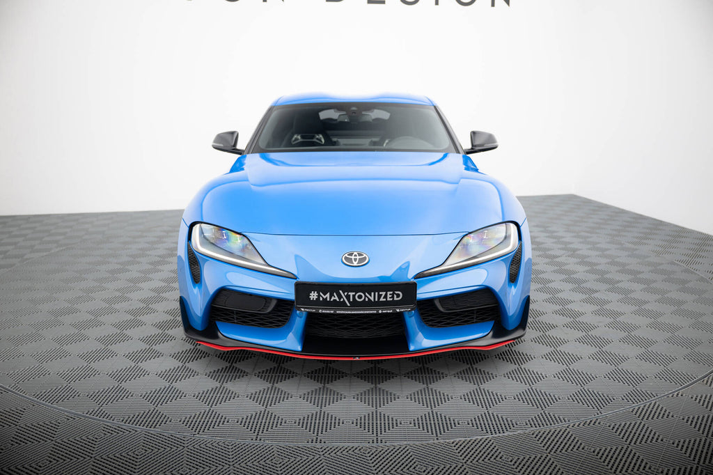Maxton Design Street+ Spoilerlippe Front Ansatz V.3 passend für Toyota Supra Mk5 schwarz Hochglanz
