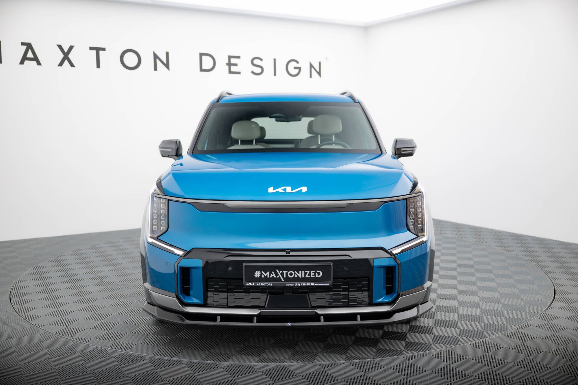 Maxton Design Street+ Spoilerlippe Front Ansatz passend für Kia EV9 GT-Line Mk1 schwarz Hochglanz