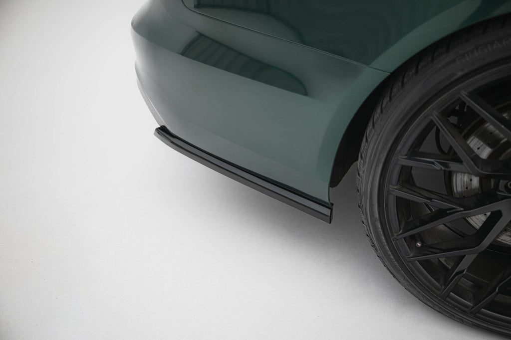 Maxton Design Heck Ansatz Flaps Diffusor V.3 passend für Audi A6 S-line Avant C7 schwarz Hochglanz