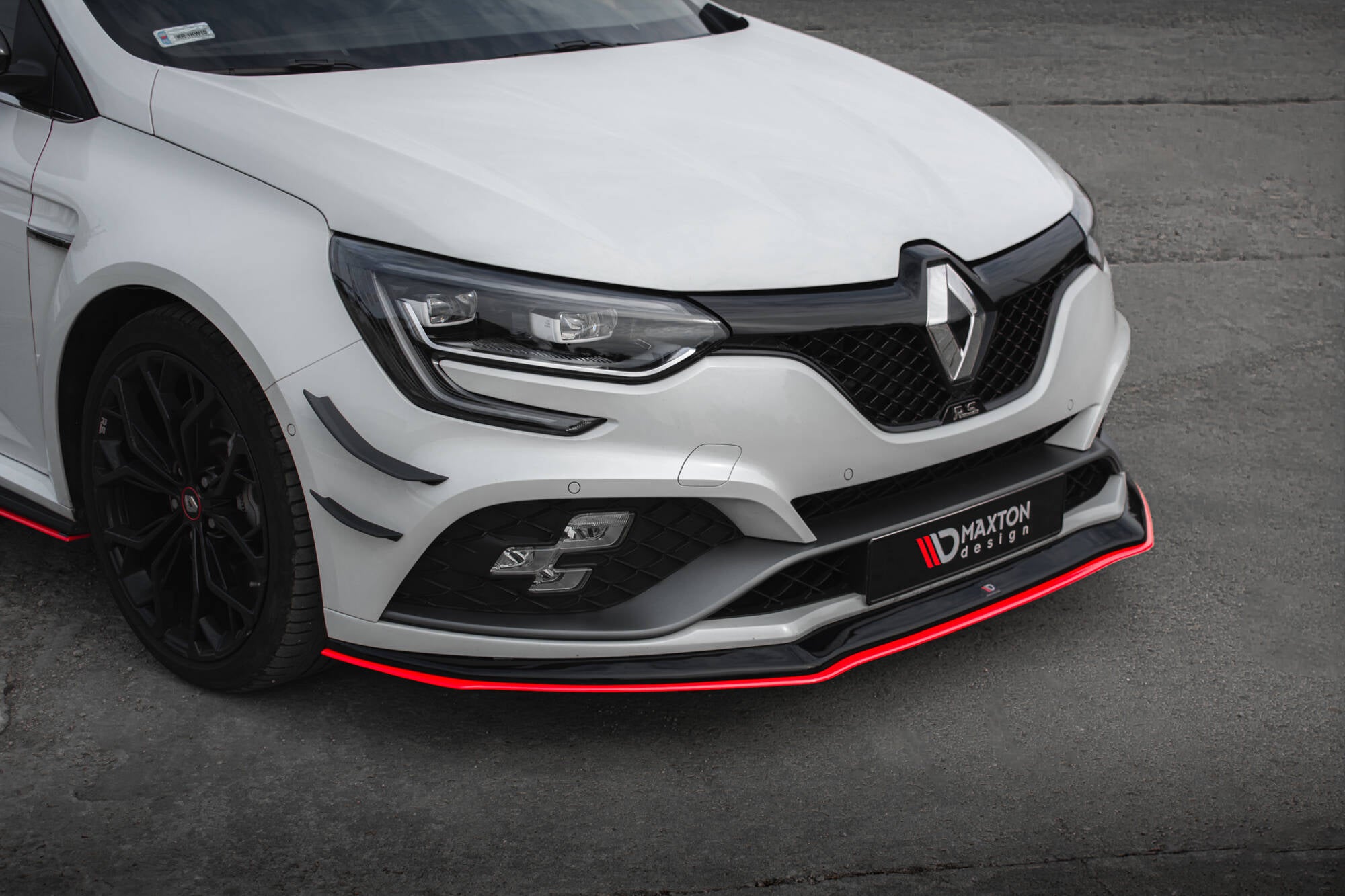 Maxton Design Street+ Spoilerlippe Front Ansatz V.3 passend für Renault Megane RS Mk4