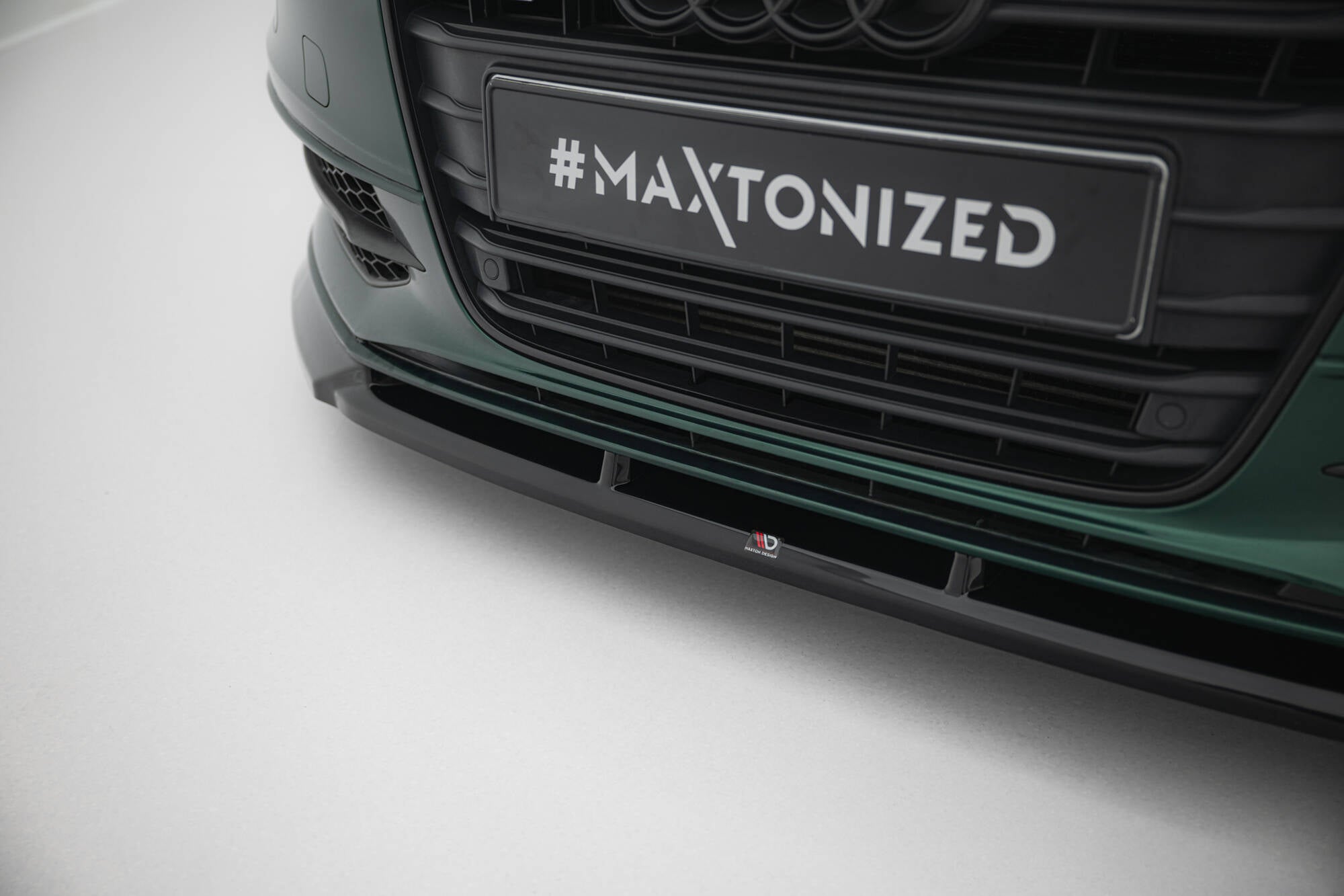 Maxton Design Street+ Spoilerlippe Front Ansatz V.3 passend für Audi A6 S-line / S6 C7 schwarz Hochglanz