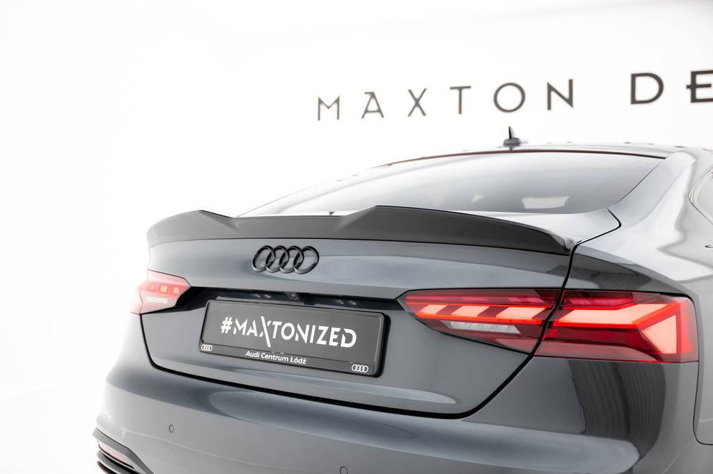 Maxton Design Spoiler CAP 3D passend für Audi A5 Sportback F5 schwarz Hochglanz
