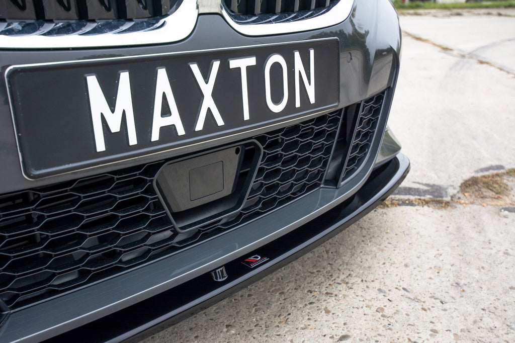 Maxton Design Street+ Spoilerlippe Front Ansatz V.3 passend für BMW 3er M-Paket G20 schwarz Hochglanz