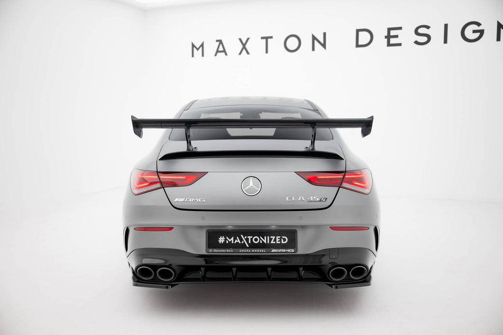 Maxton Design Carbon Spoiler With Internal Brackets Uprights Mercedes-Benz CLA Coupe C118 / C118 Facelift für Mercedes-Benz CLA C118