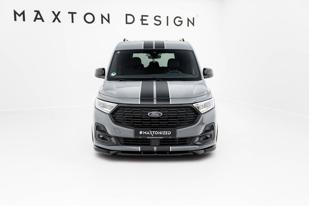 Maxton Design Street+ Spoilerlippe Front Ansatz passend für Ford Transit Connect Mk3 schwarz Hochglanz