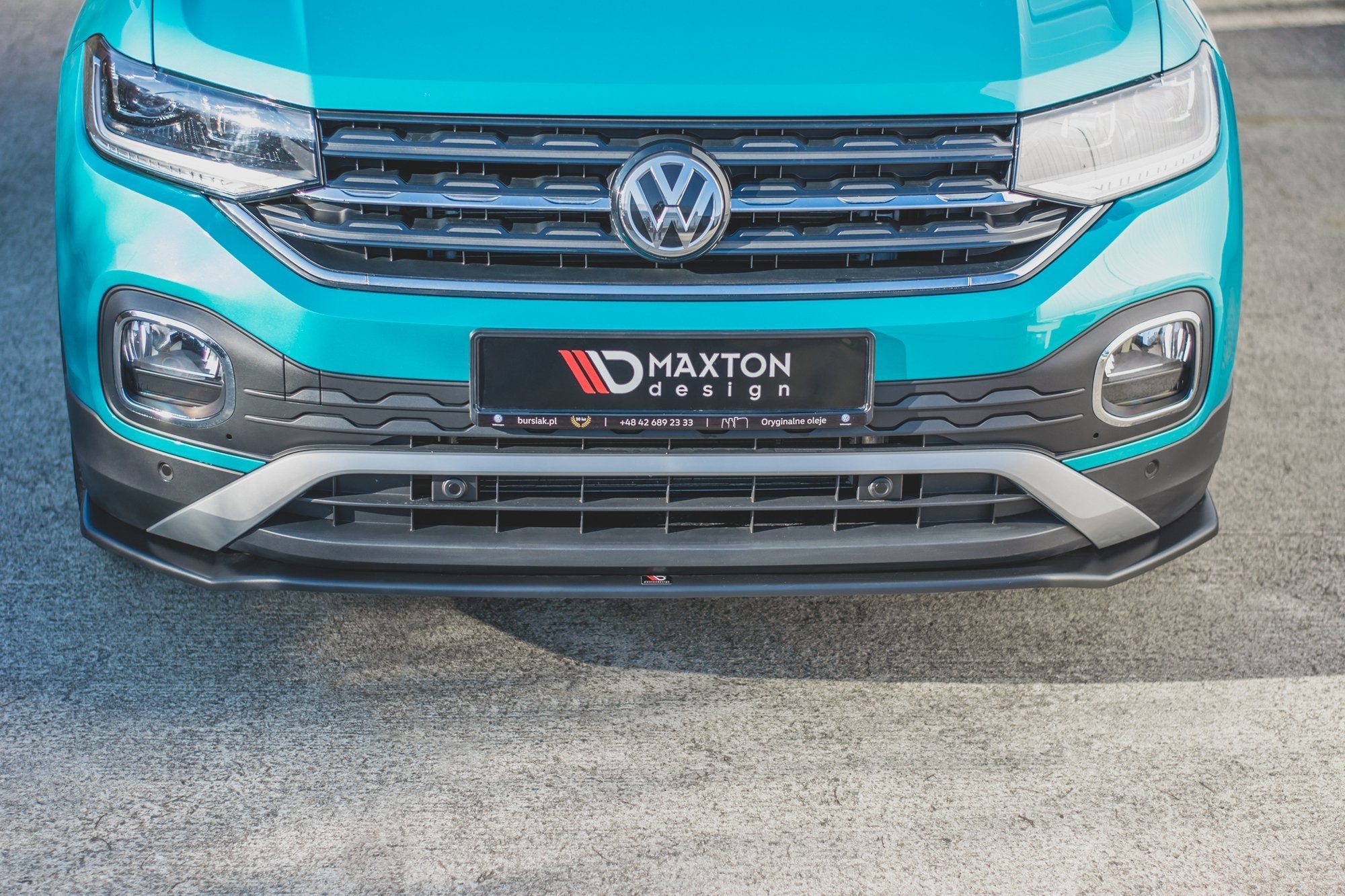 Maxton Design Street+ Spoilerlippe Front Ansatz passend für VW T-Cross schwarz Hochglanz