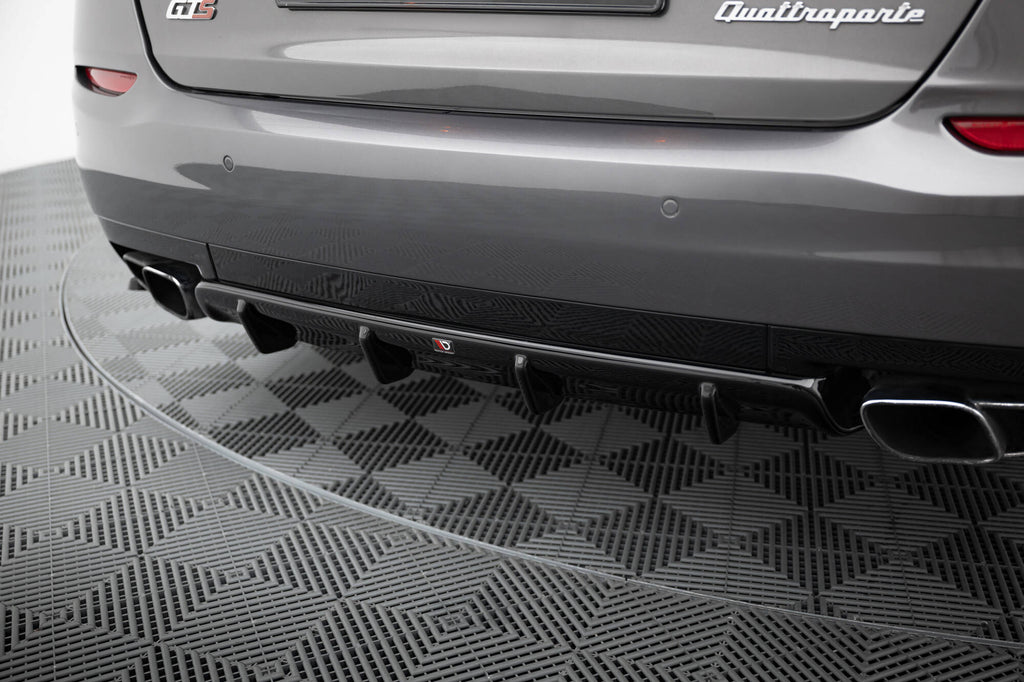 Maxton Design Diffusor Heck Ansatz passend für Maserati Quattroporte Mk6 schwarz Hochglanz
