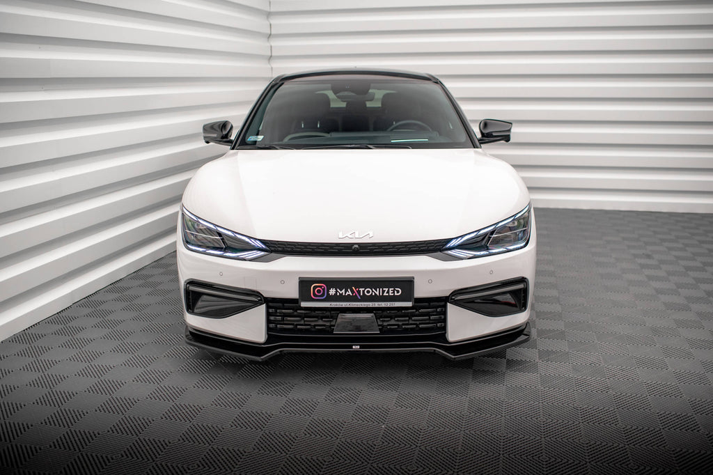 Maxton Design Street+ Spoilerlippe Front Ansatz V.1 passend für Kia EV6 GT-Line Mk1 schwarz Hochglanz