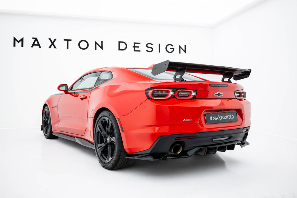 Maxton Design Carbon Spoiler With Internal Brackets Uprights Chevrolet Camaro SS Mk6 Facelift für Chevrolet Camaro Mk6 Facelift