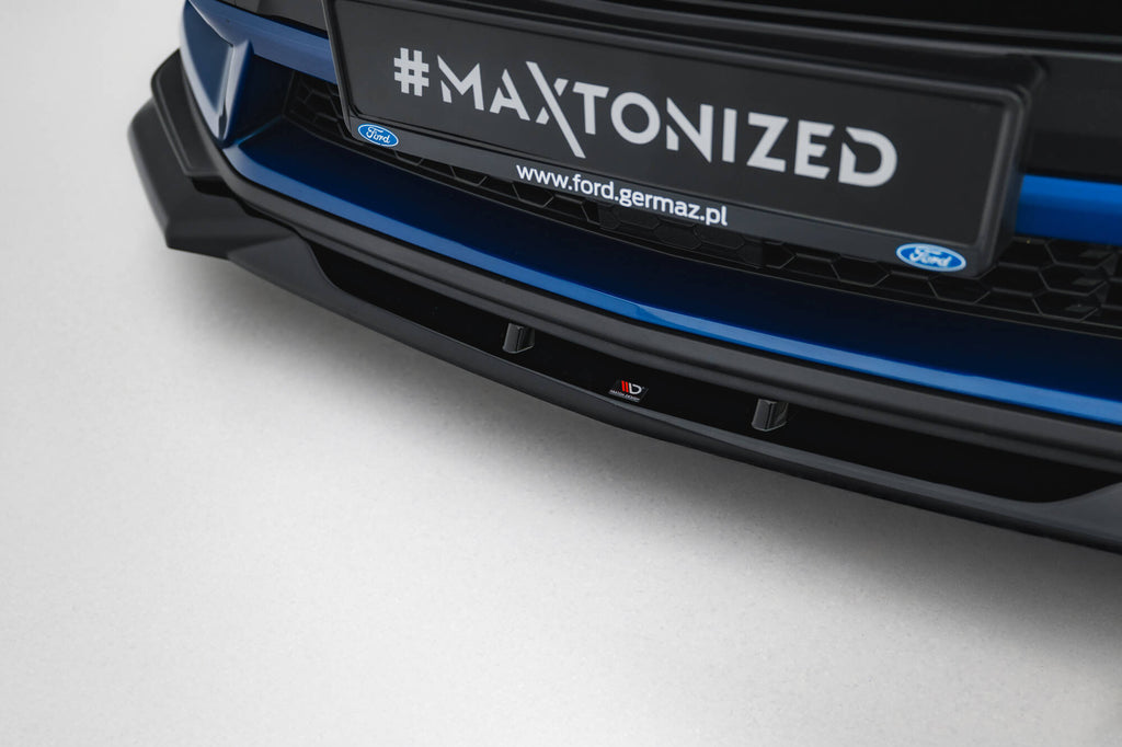 Maxton Design Street+ Spoilerlippe Front Ansatz V.2 passend für Ford Mustang GT Mk7 schwarz Hochglanz
