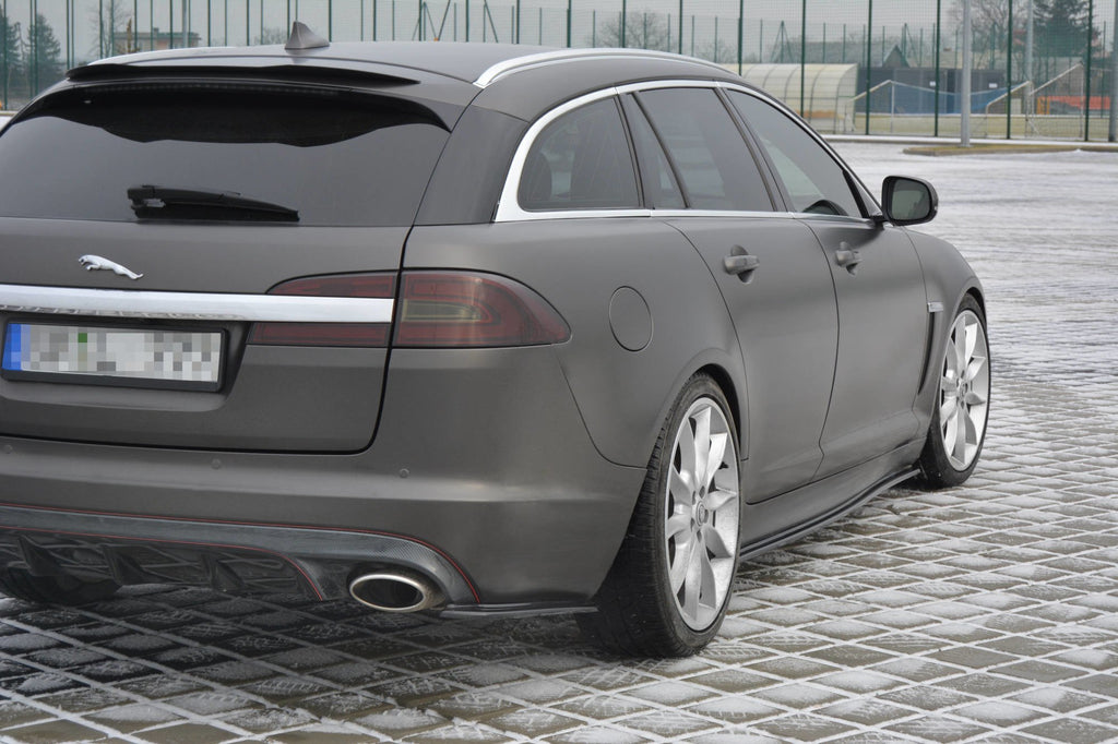 Maxton Design Street+ Seitenschweller Leisten passend für JAGUAR XF (X250) MK1 SPORTBRAKE S-PACK schwarz Hochglanz