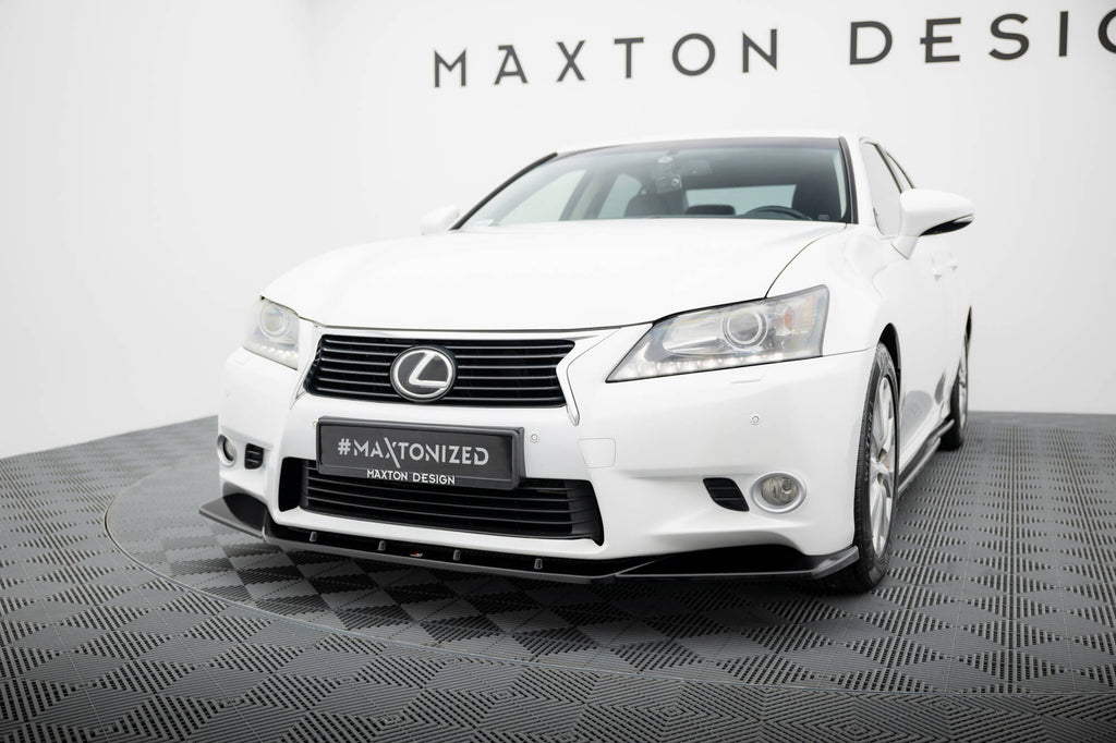 Maxton Design Street+ Spoilerlippe Front Ansatz passend für V.1 Lexus GS Mk4 (L10) schwarz Hochglanz