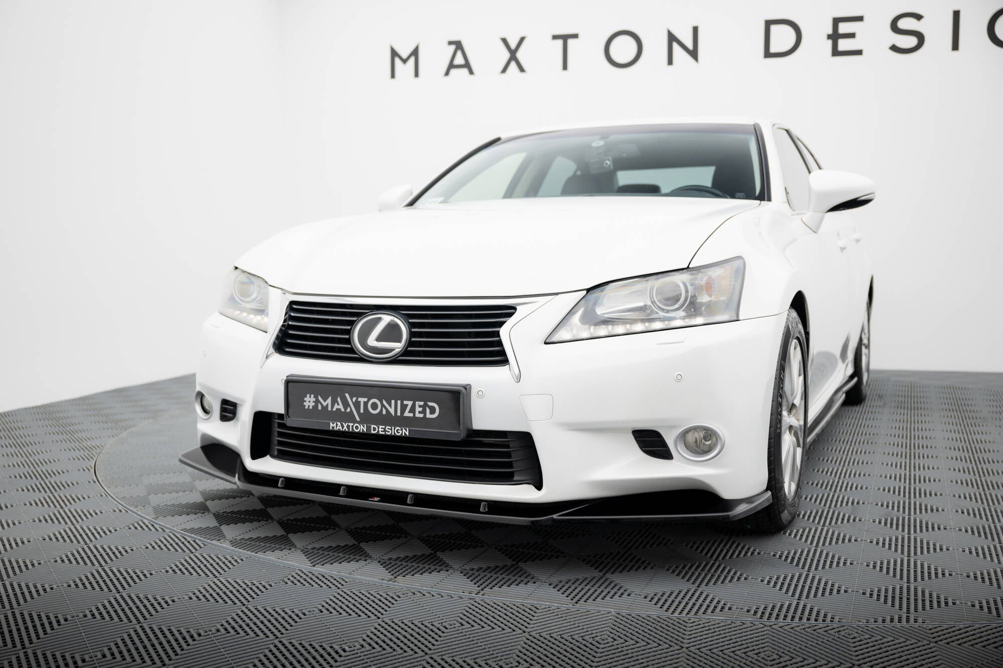 Maxton Design Street+ Spoilerlippe Front Ansatz passend für V.1 Lexus GS Mk4 (L10) schwarz Hochglanz