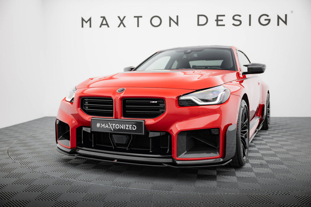 Maxton Design Street+ Spoilerlippe Front Ansatz passend für BMW M2 M-Performance G87 schwarz Hochglanz