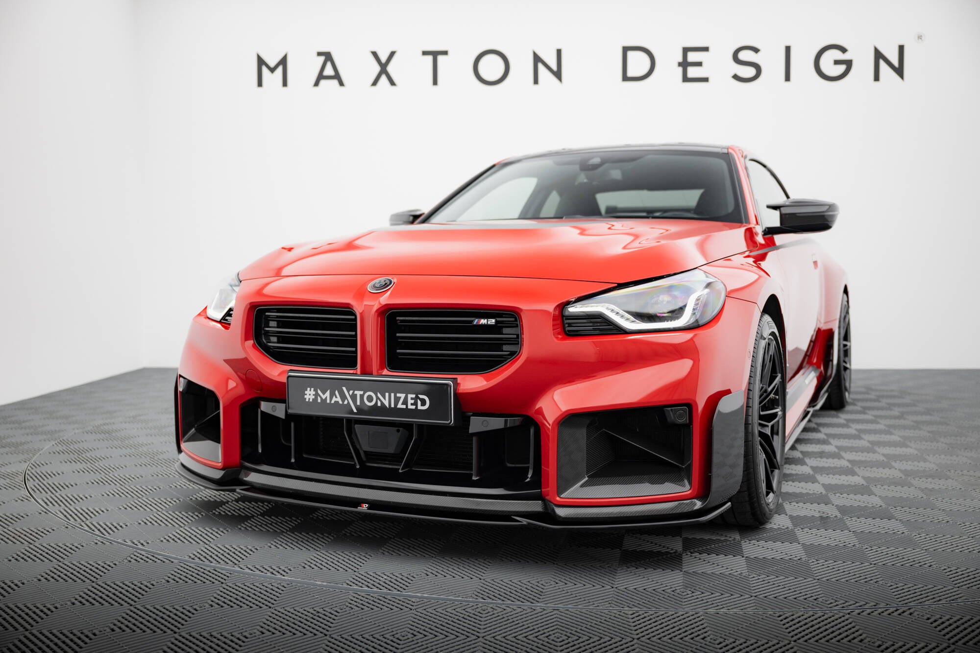 Maxton Design Street+ Spoilerlippe Front Ansatz passend für BMW M2 M-Performance G87 schwarz Hochglanz