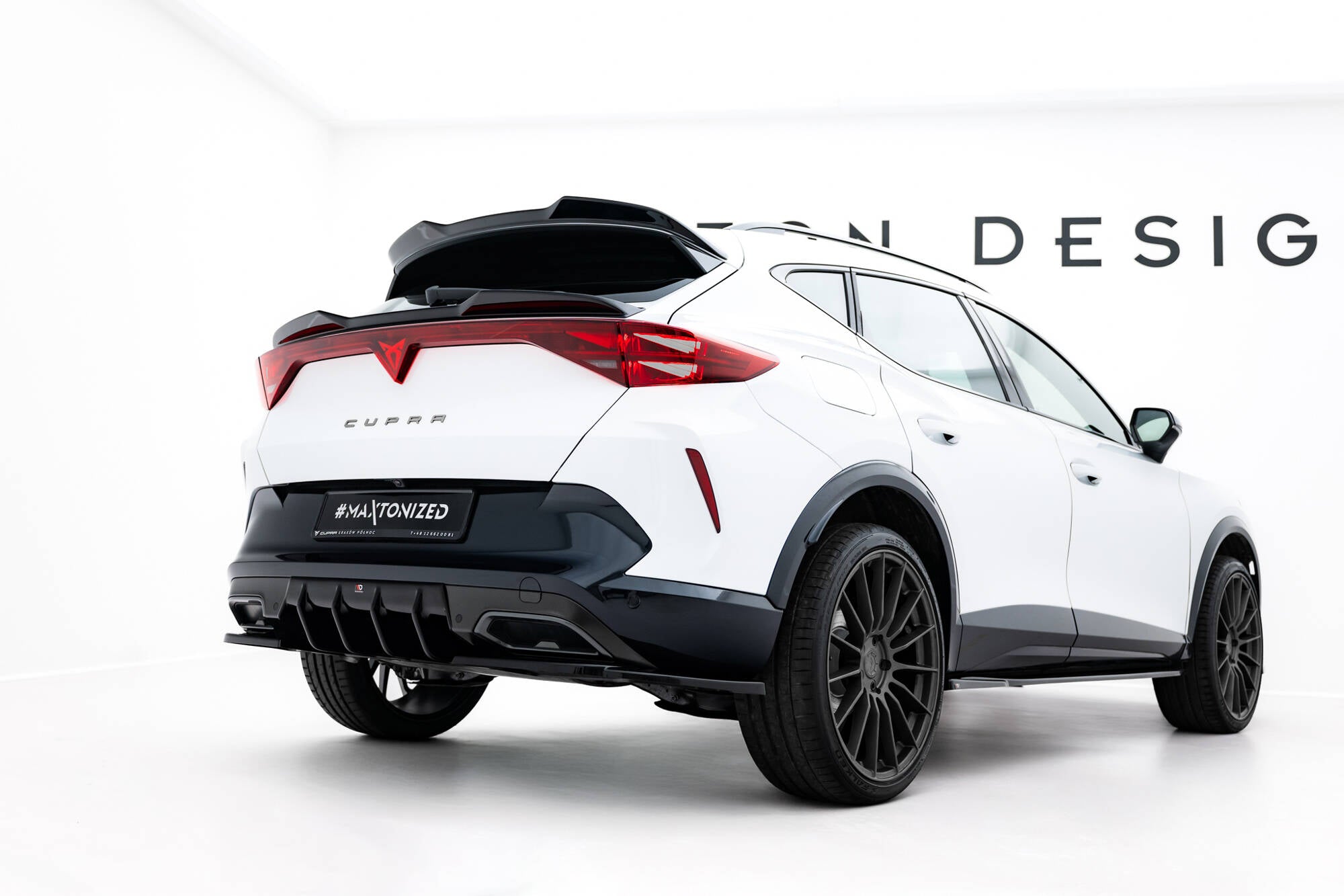 Maxton Design Diffusor Heck Ansatz V.2 passend für Cupra Formentor Mk1 Facelift schwarz Hochglanz
