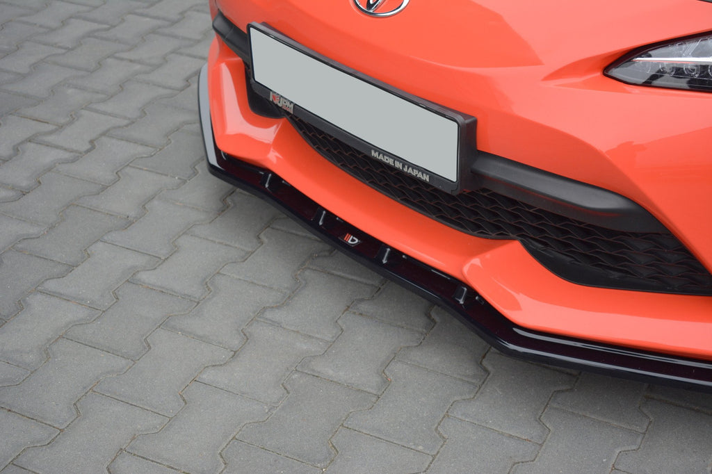 Maxton Design Street+ Spoilerlippe Front Ansatz V.3 passend für Toyota GT86 Facelift schwarz Hochglanz