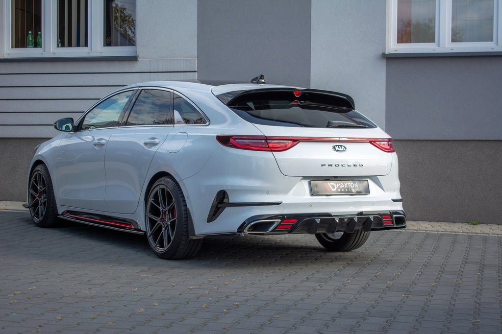 Maxton Design Diffusor Heck Ansatz passend für Kia ProCeed GT Mk1 schwarz Hochglanz