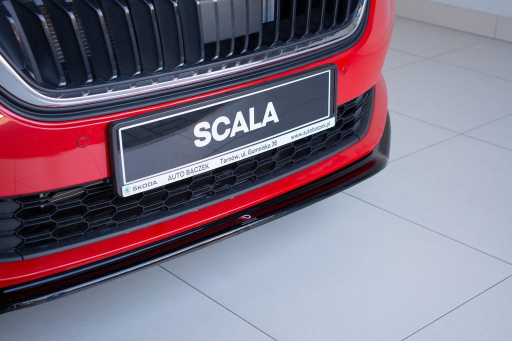 Maxton Design Street+ Spoilerlippe Front Ansatz V.3 passend für Skoda Scala schwarz Hochglanz